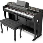 MegArya Professional Design Upright Digital Piano 88 Hammer Action Piano Superimposed Sound Effect USB Jack Electronic Organ Polished Finish (Polished Ebony)