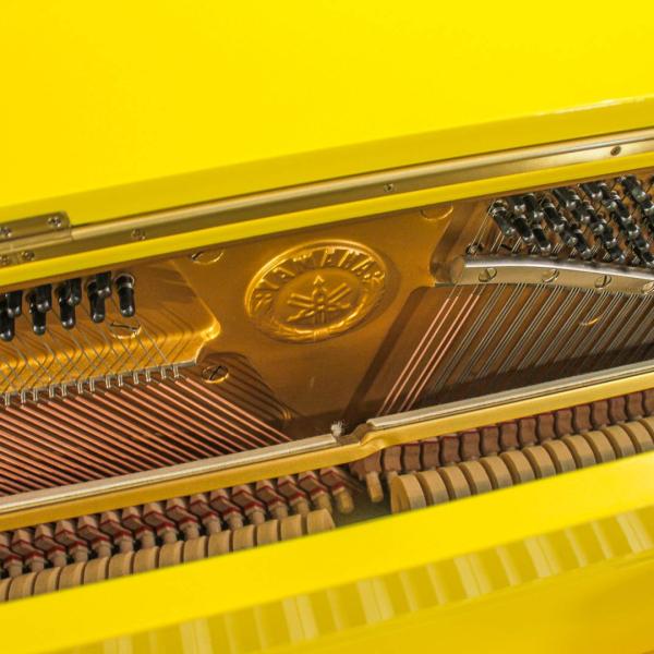 Vibrant Yellow Yamaha U1 Upright Piano With Matching Bench