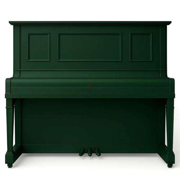 Elegant Upright Piano in Classic Matte Green - Diapason Royal