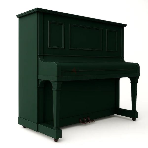Elegant Upright Piano in Classic Matte Green - Diapason Royal