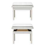 Wooden Height Adjustable Piano Bench - White